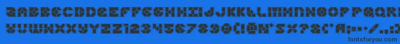 Zoomrunneracad Font – Black Fonts on Blue Background