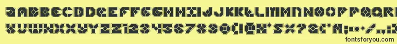 Zoomrunneracad Font – Black Fonts on Yellow Background