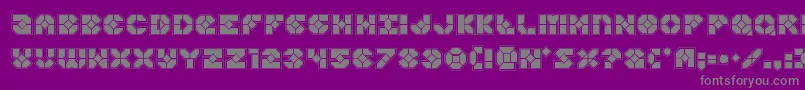 Zoomrunneracad-Schriftart – Graue Schriften auf violettem Hintergrund