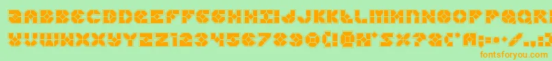 Zoomrunneracad Font – Orange Fonts on Green Background