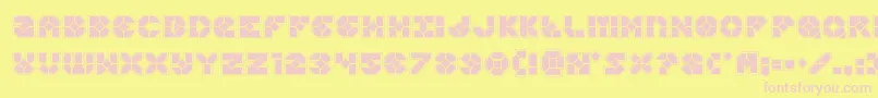 Zoomrunneracad Font – Pink Fonts on Yellow Background