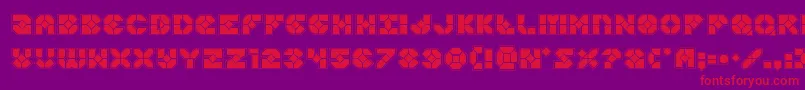 Zoomrunneracad Font – Red Fonts on Purple Background