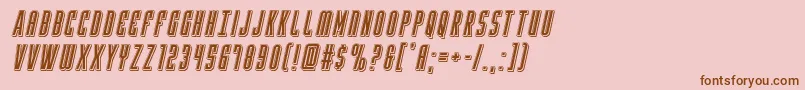 Yfilesepunchital-Schriftart – Braune Schriften auf rosa Hintergrund