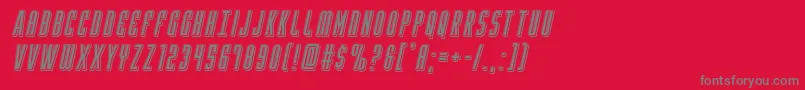 Yfilesepunchital Font – Gray Fonts on Red Background