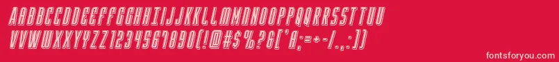 Yfilesepunchital Font – Pink Fonts on Red Background