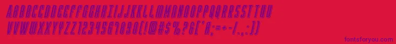 Yfilesepunchital Font – Purple Fonts on Red Background