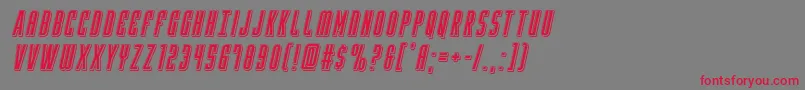 Yfilesepunchital Font – Red Fonts on Gray Background