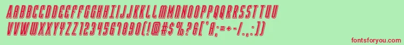 Yfilesepunchital Font – Red Fonts on Green Background