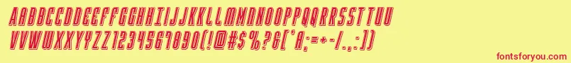 Yfilesepunchital Font – Red Fonts on Yellow Background