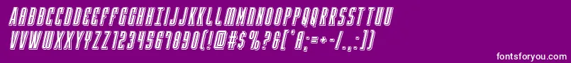 Yfilesepunchital Font – White Fonts on Purple Background