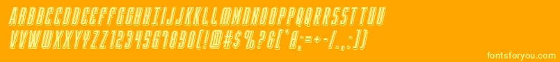 Yfilesepunchital Font – Yellow Fonts on Orange Background