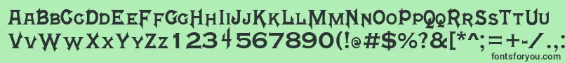 フォントMk4 – 緑の背景に黒い文字