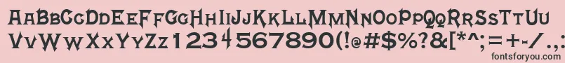 Mk4 Font – Black Fonts on Pink Background