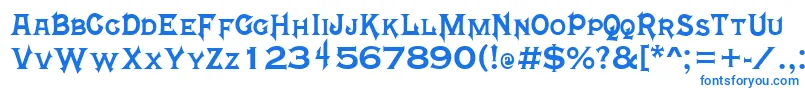 Mk4 Font – Blue Fonts on White Background