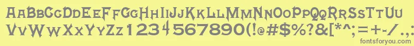 Mk4 Font – Gray Fonts on Yellow Background