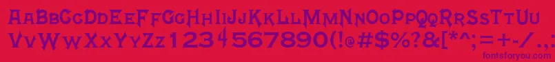 Mk4 Font – Purple Fonts on Red Background