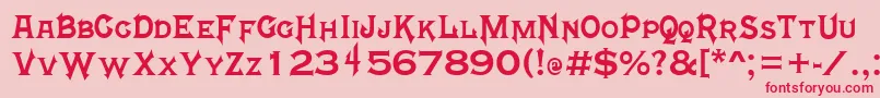 Mk4-Schriftart – Rote Schriften auf rosa Hintergrund