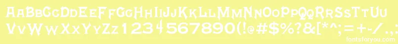 Mk4 Font – White Fonts on Yellow Background