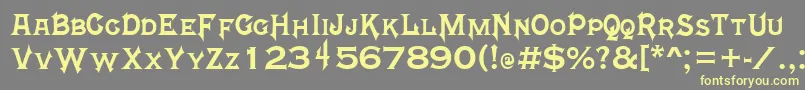 Mk4 Font – Yellow Fonts on Gray Background