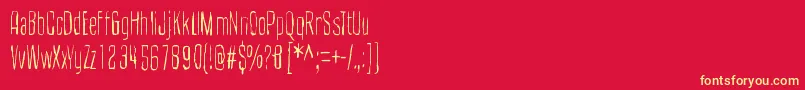 フォントCultOfTheToucan – 黄色の文字、赤い背景