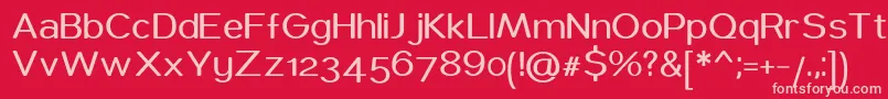 Coughymachine Font – Pink Fonts on Red Background