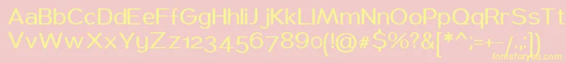 Coughymachine Font – Yellow Fonts on Pink Background