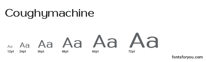 Размеры шрифта Coughymachine