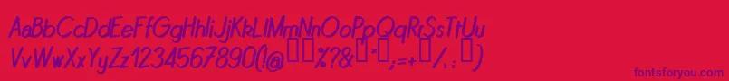 Quini Font – Purple Fonts on Red Background