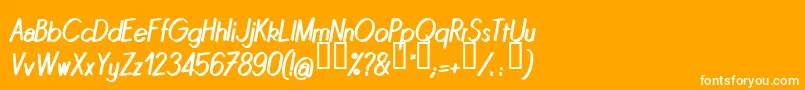 Quini Font – White Fonts on Orange Background