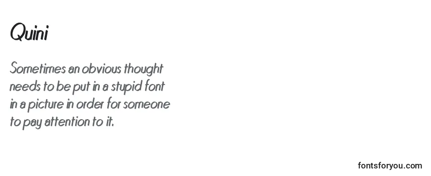 Review of the Quini Font
