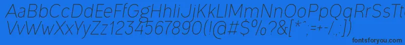 fuente OgonekLightItalic – Fuentes Negras Sobre Fondo Azul