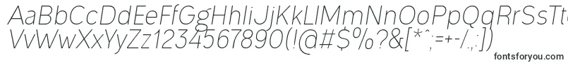 フォントOgonekLightItalic – 標準フォント