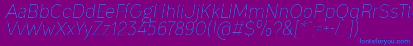 fuente OgonekLightItalic – Fuentes Azules Sobre Fondo Morado