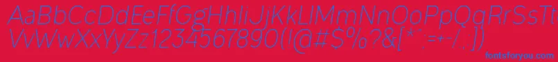 fuente OgonekLightItalic – Fuentes Azules Sobre Fondo Rojo