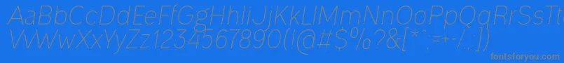 fuente OgonekLightItalic – Fuentes Grises Sobre Fondo Azul