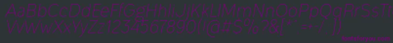 fuente OgonekLightItalic – Fuentes Moradas Sobre Fondo Negro