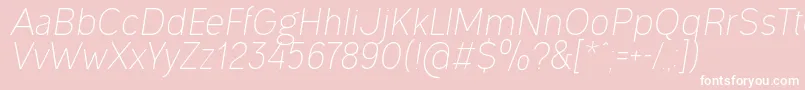 fuente OgonekLightItalic – Fuentes Blancas Sobre Fondo Rosa