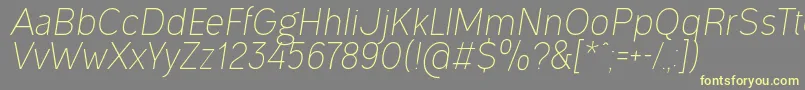 fuente OgonekLightItalic – Fuentes Amarillas Sobre Fondo Gris