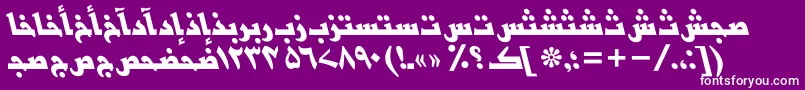 BasraurduttBolditalic Font – White Fonts on Purple Background