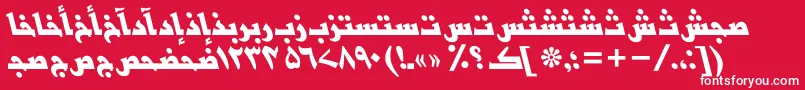 BasraurduttBolditalic Font – White Fonts on Red Background