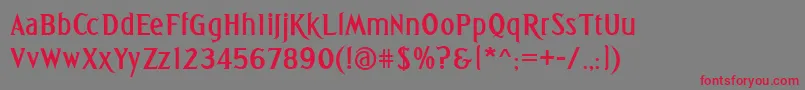 GreetingsBold Font – Red Fonts on Gray Background