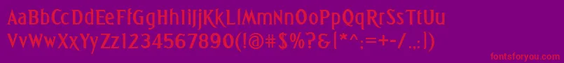 fuente GreetingsBold – Fuentes Rojas Sobre Fondo Morado
