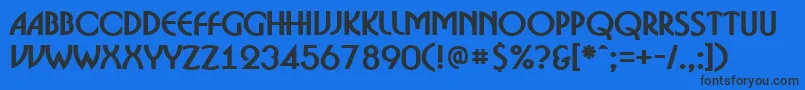 ABosanovaBold Font – Black Fonts on Blue Background