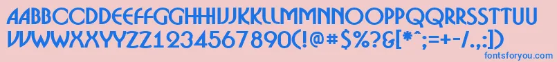 ABosanovaBold Font – Blue Fonts on Pink Background