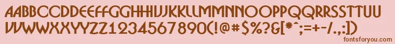 ABosanovaBold Font – Brown Fonts on Pink Background