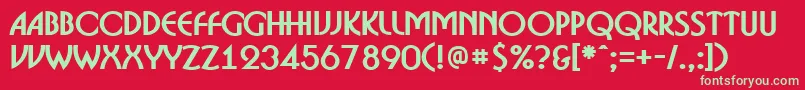 ABosanovaBold Font – Green Fonts on Red Background