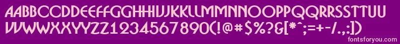 フォントABosanovaBold – 紫の背景にピンクのフォント