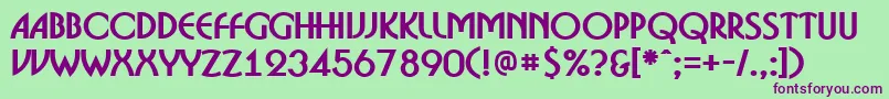 ABosanovaBold Font – Purple Fonts on Green Background