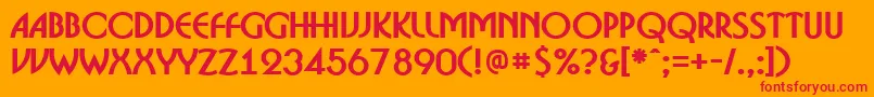 ABosanovaBold-Schriftart – Rote Schriften auf orangefarbenem Hintergrund