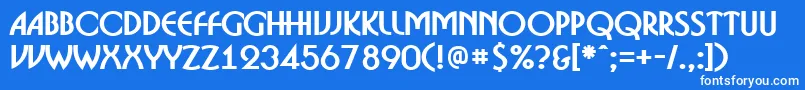 ABosanovaBold Font – White Fonts on Blue Background